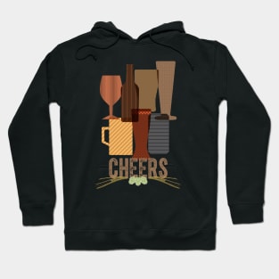 Beer Glasses Cheers type Hoodie